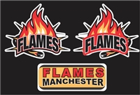 <h3>Manchester Flames Hockey Helmet Decals</h3>