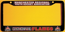 MRYHA | Manchester Flames Custom Hockey Metal License Plate Frames