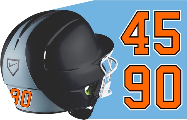 Mid Michigan Lumbermen Baseball & Softball Batting Helmet Number Sheets