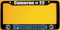 Panther License plate frame