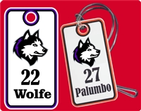 New England Huskies Hockey Club Custom Hockey Bag Tags
