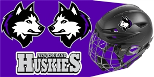 New England Jr Huskies Hockey Club Hockey Helmet Decals