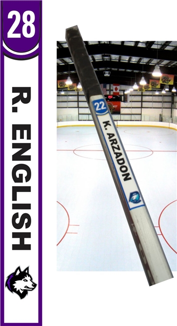 New England Huskies Custom Hockey Stick TAG