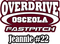 OSCEOLA Overdrive Fastpitch | Softball |  Baseball Custom Baseball Decals | Stickers for your Car Window