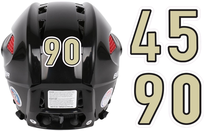 PVI Panthers Hockey Club Ice Hockey Helmet Number Sheets