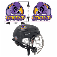 Phantoms Youth Hockey Association Side Helmet Decals