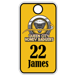 Queen City Honey Badgers Hockey Custom Bag Tag