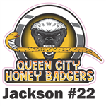 Queen City Honey Badgers Hockey Car Window Decals