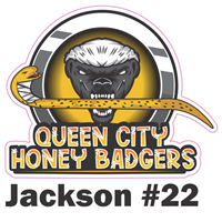 Queen City Honey Badgers Hockey Car Window Decals