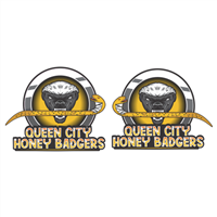 Queen City Honey Badgers Hockey Helmet Decals