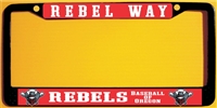 Rebels Baseball of Oregon Custom Baseball License Plate Frame