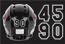 Custom Jr Rampage Hockey Helmet Number Sheets