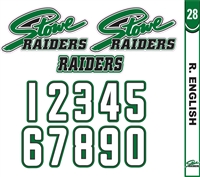Stowe Raiders Hockey HD & Numbers & Stick Tag