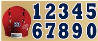 Southline Warriors Baseball Custom Helmet Number Sheets