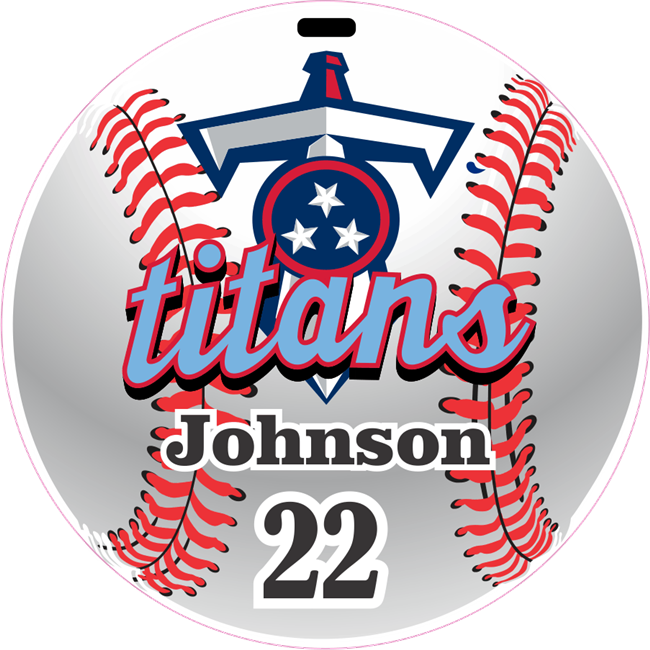 Twin City Titans Baseball Bag Tags