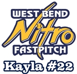 West Bend Nitro Fastpitch Softball Custom Baseball Decals | Stickers for your Car Window