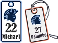 West Bend West Spartans Youth Baseball Custom Bag Tags
