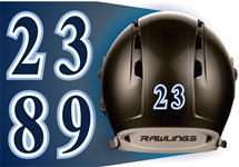 West Bend West Spartans Youth Baseball Custom Helmet Numbers Decals
