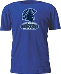 West Bend West Spartans Youth Baseball Roundneck Cotton Royal Custom T-Shirt