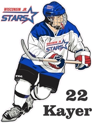 Wisconsin Jr. Stars Wisconsin Jr Stars Custom Window Clings & Decals | TAGSports