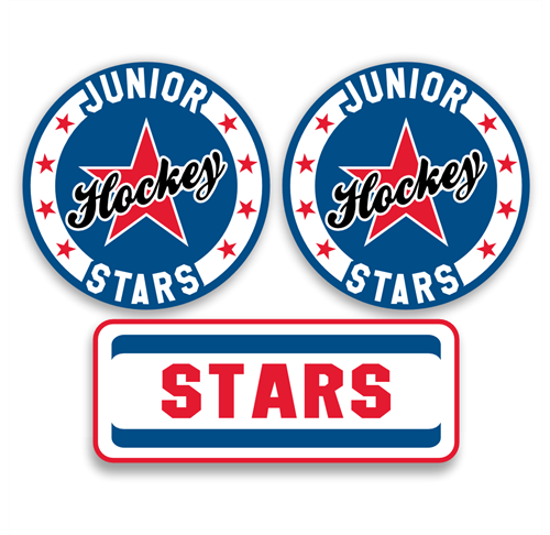Wisconsin Jr Stars Helmet Decals