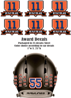 Custom Baseball Helmet Award Decals | Stickers